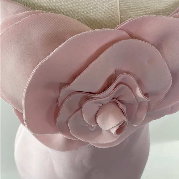 Badgley Mischka Rosette Scuba Strapless Gown, 8 - Picture 11 of 16